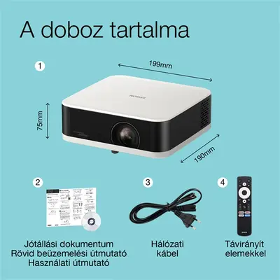 EPSON Projektor - Lifestudio Pop – EF-61W Gyémántfehér (3LCD, 1920x1080, 16:9, 700 AL, 5 000 000:1, HDMI/USB/WiFi) – 2. kép