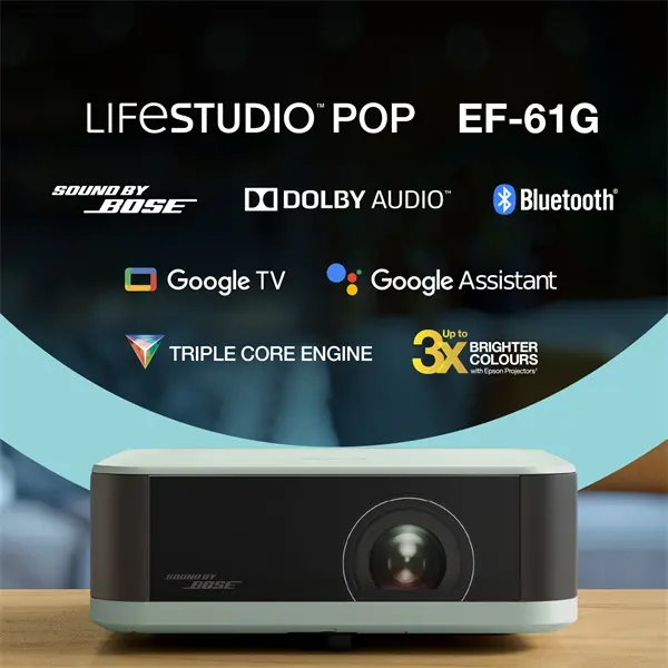 EPSON Projektor - Lifestudio Pop – EF-61G Jégzöld (3LCD, 1920x1080, 16:9, 700 AL, 5 000 000:1, HDMI/USB/WiFi) – 3. kép