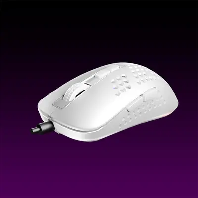 AVAX Vezetékes Egér - LW01 PAW3327 RGB Gamer, fehér