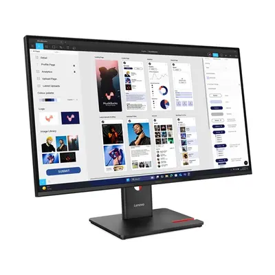 LENOVO Monitor - ThinkVision T32UD-40, 31.5" UHD 3840x2160 IPS,16:9, 1500:1, 350cd/m2, 4ms, USB A-C, DP, HDMI, RJ45 – 2. kép