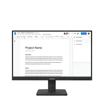 LENOVO Monitor - ThinkVision S22-4e, 21.5" FHD 1920x1080 IPS, 16:9, 1300:1, 250cd/m2, 4ms, HDMI, VGA