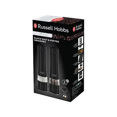 RUSSELL HOBBS 28010-56/RH só- és borsőrlő, állítható őrlés, kézi, kompakt kivitel, Fekete – 2. kép