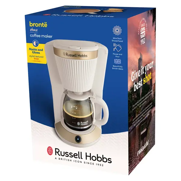 RUSSELL HOBBS BRONTË 26781-56/RH Stone kőhatású elektromos kávéfőző, kompakt otthoni használatra – 4. kép