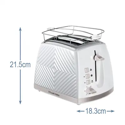 RUSSELL HOBBS Groove 26391-56/RH 2S kenyérpirító, 2 szeletes, fehér – 2. kép