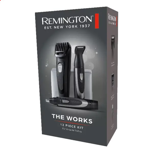 REMINGTON WORKS MB905 szakállvágó készlet, 6 részes, 9 hosszbeáll. (2–18 mm), precíziós trimmer, orr-/fülszőrnyíró, USB – 2. kép