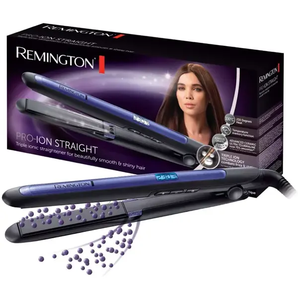 REMINGTON S7710 PRO-Ion Straight hajsimító, Tripla Ionic, kerámia ultra-turmalin bevonat, 150–230°C, 110 mm lap – 2. kép