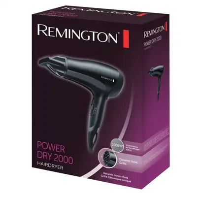 REMINGTON Power Dry D3010 hajszárító, 2000 W, kerámia+ion, 3 hőmérséklet, 2 sebesség, ECO, Cool Shot – 2. kép