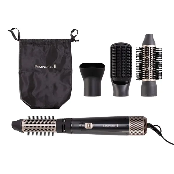 REMINGTON AS7500 Blow Dry & Style, 1000W, 4 cserélhető fej (50/38 mm kerámia, vegyes sörtéjű, lapos), ionos, Cool Shot