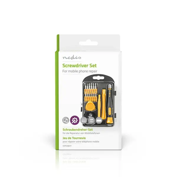 Nedis CSTS10017 17 az 1-ben PC / mobiltelefon / tablet javító szerszám készlet – 3. kép