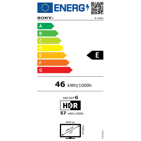 SONY Bravia 3 K43S35PB.CEI 43"/108cm Direct LED, 4K, Ultra HD, Google TV, Smart televízió, 3840×2160, 4xHDMI/2xUSB/WIFI – 8. kép