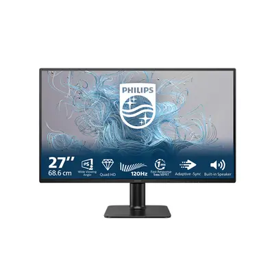 Philips IPS monitor 27" 27E2N2500, 2560x1440, 16:9, 300cd/m2, 4ms, VGA/DisplayPort/HDMI, 120 Hz