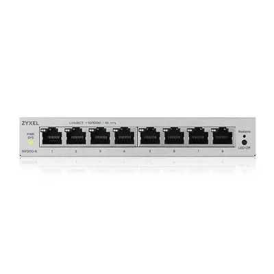 ZYXEL Switch 8x1000Mbps Fémházas Asztali, Web menedzselés, GS1200-8V3-EU0101F