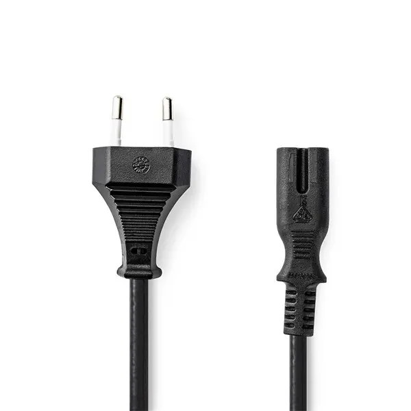Nedis CEGL11040BK10 tápkábel IEC-320-C7, 2 x 0.75 mm, hossz 1m