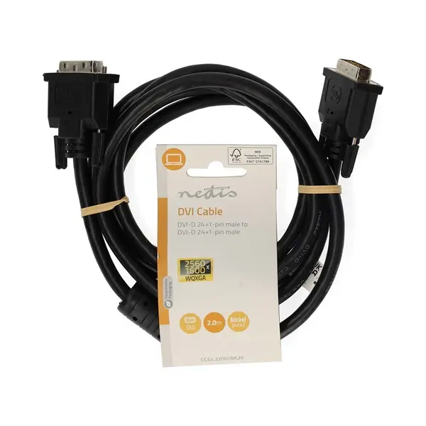 Nedis CCGL32001BK20 DVI-D 24+1p kábel, 2560x1600, hossz 2m – 3. kép