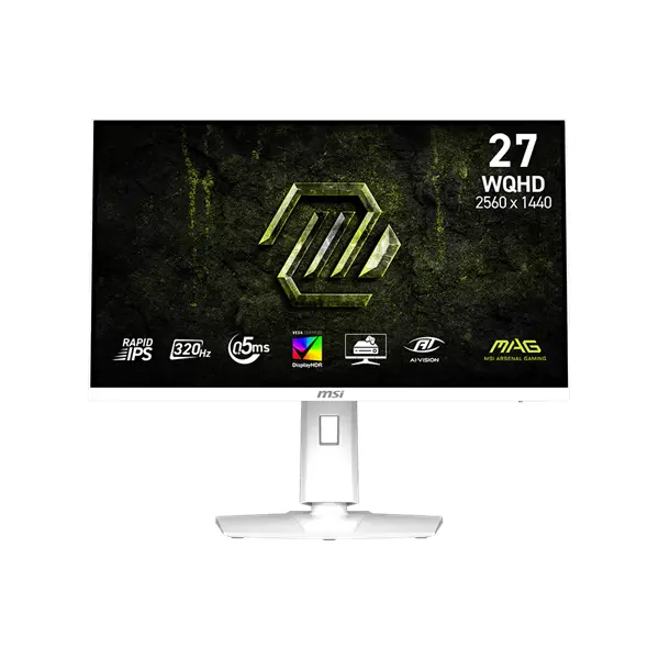 MSI Monitor GAMING MAG 274QRFW X32 Rapid IPS 27" WQHD 2560x1440, 1000:1 CR, 300cd/m2, 0,5ms, 320Hz, DP, 2x HDMI, White