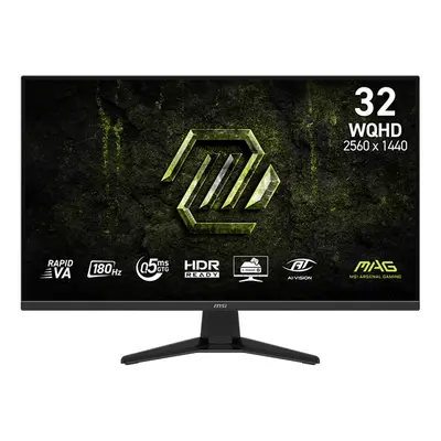 MSI Monitor GAMING MAG 325QF E18V 31,5" Rapid VA, WQHD 2560x1440, 16:9 180Hz 0,5ms 3500:1, 2x HDMI, DP