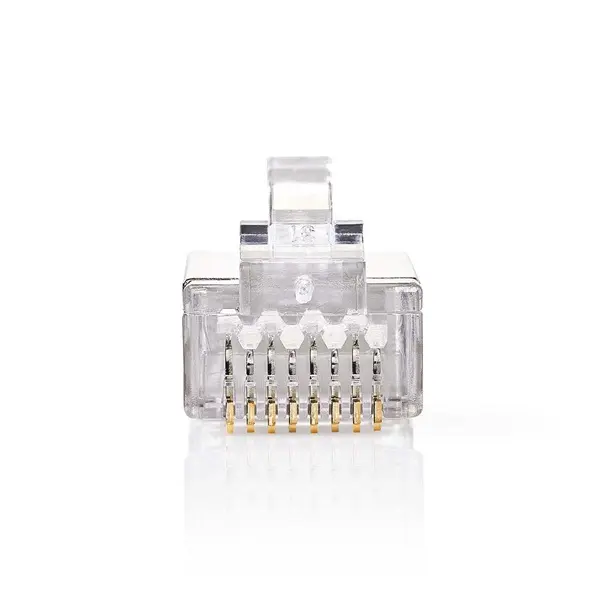 Nedis CCGB89302ME tömör kábelre, UTP RJ45 CAT5 csatlakozó dugó, szerelhető, aranyozott, 10db/csomag – 3. kép