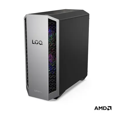 LENOVO LOQ Tower 26ADR10, AMD Ryzen 7 8745HX, 16GB, 512GB, RTX 5050 8GB, NoOS, Luna Grey + Eclipse Black – 2. kép