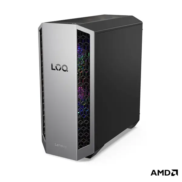 LENOVO LOQ Tower 26ADR10, AMD Ryzen 7 8745HX, 16GB, 512GB, RTX 5050 8GB, NoOS, Luna Grey + Eclipse Black – 2. kép