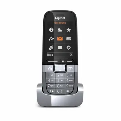 GIGASET PRO Telefon SL850H kézibeszélő, Bluetooth 5.1, jack3.5, színes TFT QVGA kijelző, jelvesztés riasztás, titán