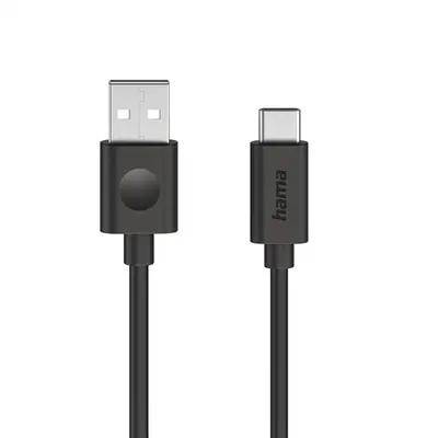 HAMA 86447, ADATKÁBEL USB 2.0 USB-A/TYPE-C (60W) 1,2M, FEKETE