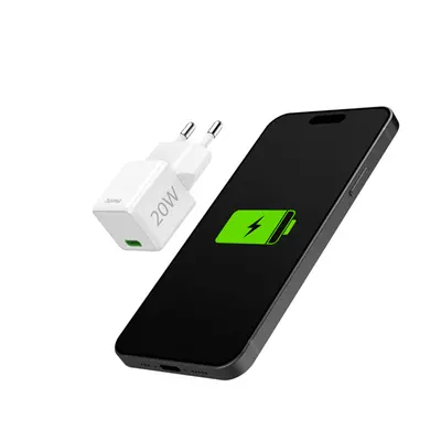 HAMA 201980, SUPER MINI UNIV. HÁLÓZATI USB TYPE-C TÖLTŐ "PD,QC", FEH. 20W – 2. kép
