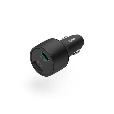 HAMA 201690, FIC E3 AUTÓS TÖLTŐ USB A + TYPE-C, (PD,QC) 32W