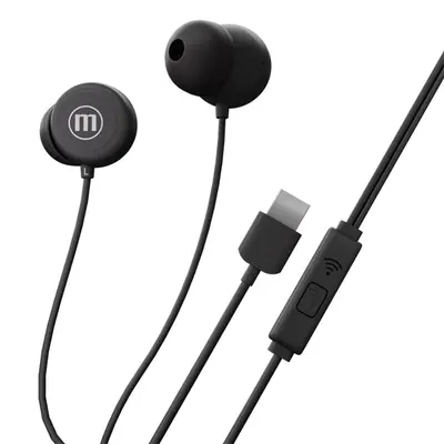 MAXELL Fülhallgató, IN-BAX, fekete, USB-C