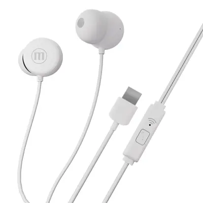 MAXELL Fülhallgató, IN-BAX, fehér, USB-C