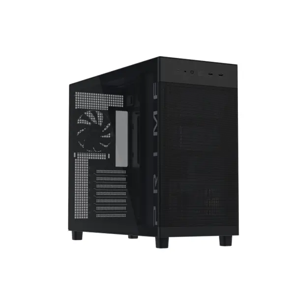 ASUS Ház Prime AP303, Tápegység nélkül, Fekete, Üvegfalú