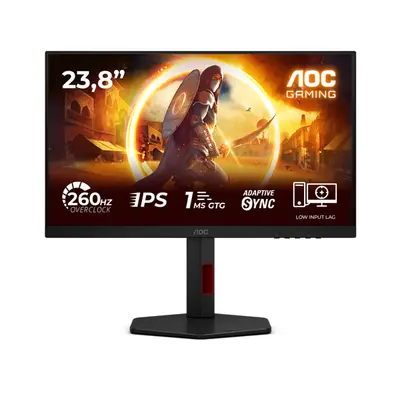 AOC IPS Gaming monitor 23,8" 24G4ZR 1920x1080, 16:9, 300cd/m2, 1ms, DisplayPort/2xHDMI, 260 Hz, áll.mag.,pivot