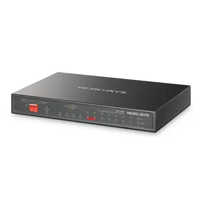 MERCUSYS Switch 12x1000Mbps(8xPOE+) + 2xSFP, Fémházas Asztali, MS112GMP – 2. kép
