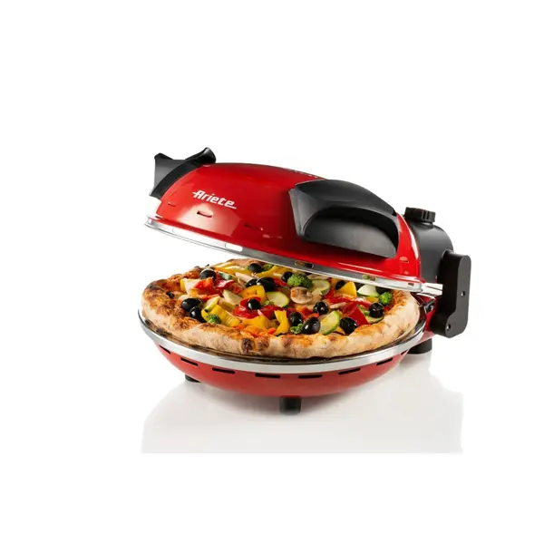ARIETE 909 Da Gennaro pizzasütő, sütőlap: 33 cm, 5 fokozat, 1200W, Piros