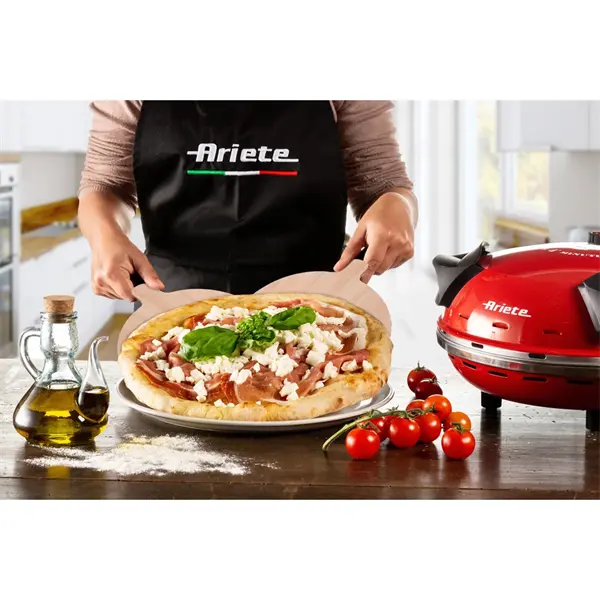 ARIETE 909 Da Gennaro pizzasütő, sütőlap: 33 cm, 5 fokozat, 1200W, Piros – 3. kép