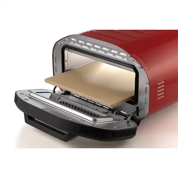 ARIETE 3901 pizzasütő kemence, sütlőlap: 22 cm, 2200W, Piros/Fekete – 3. kép