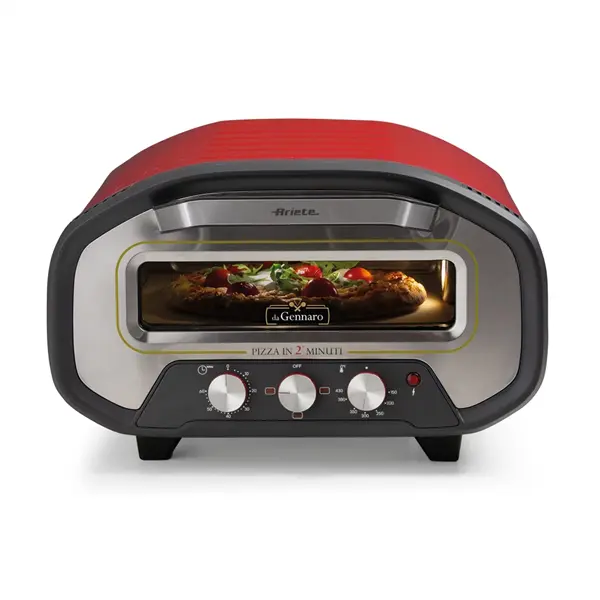 ARIETE 3901 pizzasütő kemence, sütlőlap: 22 cm, 2200W, Piros/Fekete – 4. kép