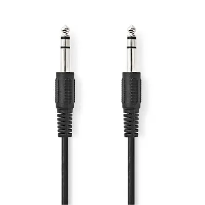 Nedis CAGL23000BK20 6,35 mm sztereo jack dugó (apa) kábel, 2m – 2. kép