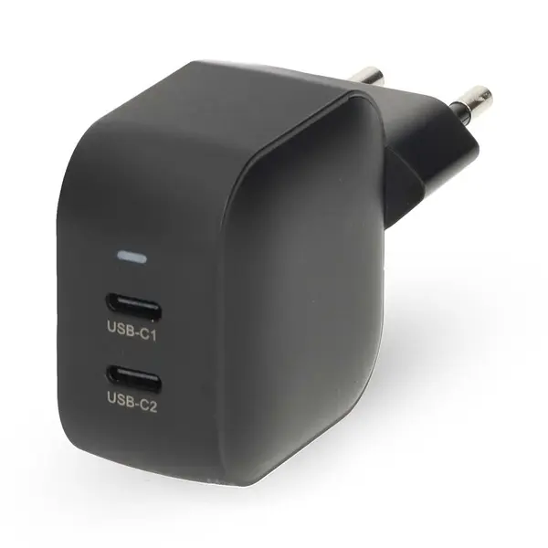 Nedis WGCHA45WBK töltő 45 W | GaN | PD3.0, Gyorstöltési funkció, 2,25 / 3,0 A, 2x USB-C, Automatikus feszültségválasztás – 4. kép