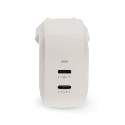 Nedis WGCHA45WWT töltő 45 W | GaN | PD3.0, Gyorstöltési funkció, 2,25 / 3,0 A, 2x USB-C, Automatikus feszültségválasztás – 2. kép