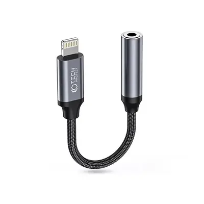 Tech-Protect UltraBoost Lightning/3,5mm jack adapter - fekete/szürke