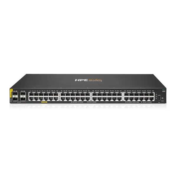 HPE Aruba Networking CX 6000 48p 10M/100M/1G Class4 PoE 4p SFP 1G 370W Switch