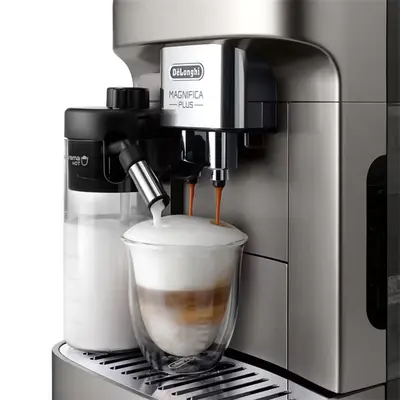 DELONGHI ECAM320.70.TB Magnifica Plus automata 2 személyes kávéfőző, 18 program, tartály: 1,8l, 1450W, Inox – 2. kép