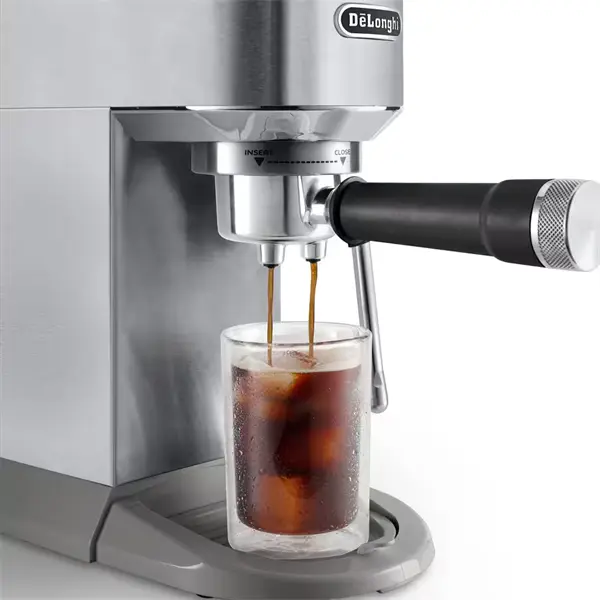 DELONGHI EC890.M Dedica Duo manuális eszpresszó kávéfőző, tartály: 1,1 l, 1450W, Ezüst – 4. kép