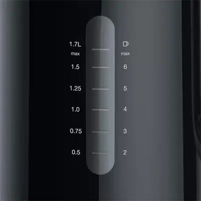 BRAUN WK1100BK Breakfast 1 vízforraló, 1,7L, Fekete – 2. kép