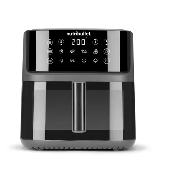 NUTRIBULLET NBA0811DG Super Crisplite Vision 3in1 forrólevegős sütő, 2000W, 8L, Fekete – 4. kép