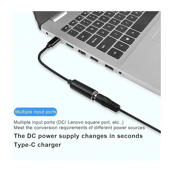 BLACKBIRD Töltőkábel PD65W USB-C male to DC7.9mmx09mm female – 2. kép