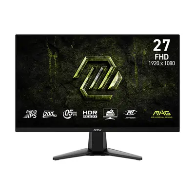 MSI Monitor GAMING MAG 275F E20 27" FHD 1920x1080, Rapid IPS 200Hz, 16:9, 1000:1, 0,5ms, 2x HDMI, DP, Black