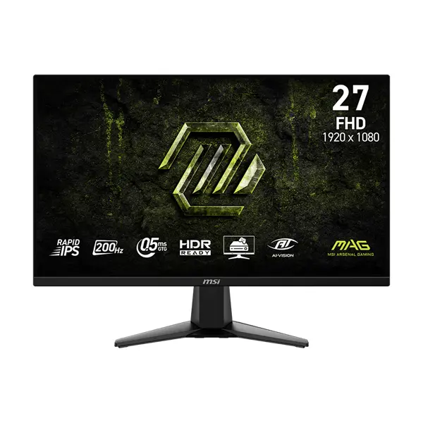 MSI Monitor GAMING MAG 275F E20 27" FHD 1920x1080, Rapid IPS 200Hz, 16:9, 1000:1, 0,5ms, 2x HDMI, DP, Black