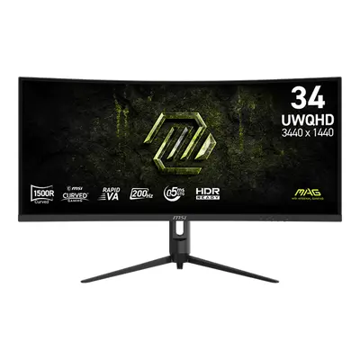 MSI Monitor GAMING MAG 342CQRF E20 Ívelt 34" UWQHD Rapid VA 3440x1440, 200Hz 21:9, 3000:1, 300cd/m2, 0,5ms, 2xHDMI, DP