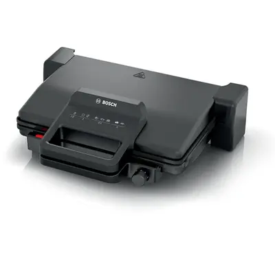 BOSCH TCG3323 Kontaktgrill, 2000W, kivehető grill-lapok, Fekete